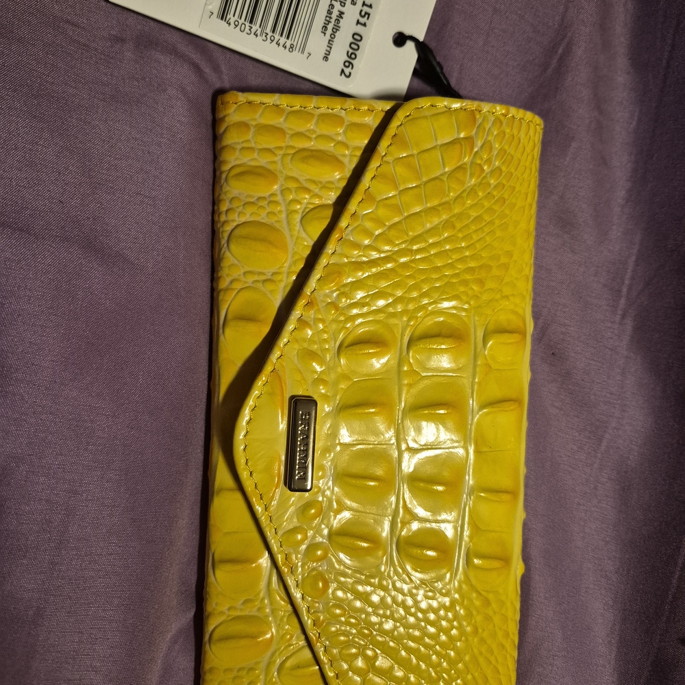 Brahmin Yellow Embossed Wallet - Picture 2 of 5